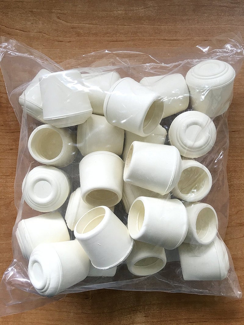 Shepherd Hardware Shepherd 40 Pack Non-Slip Round Rubber Leg Tip Floor Protectors â€“ 3/4" Inner Diameter for Chairs, Stools & Tables - Reduce Noise & Prevent Scratches â€“ White - Image 2